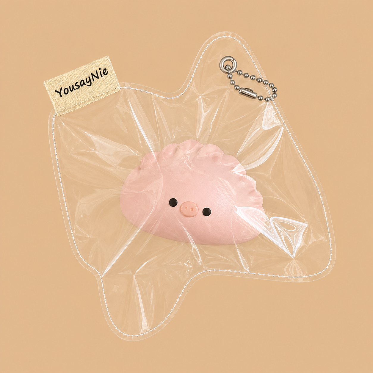 Cute Dim Sum Pink Piggy Dumpling Slow-Rise Squishy