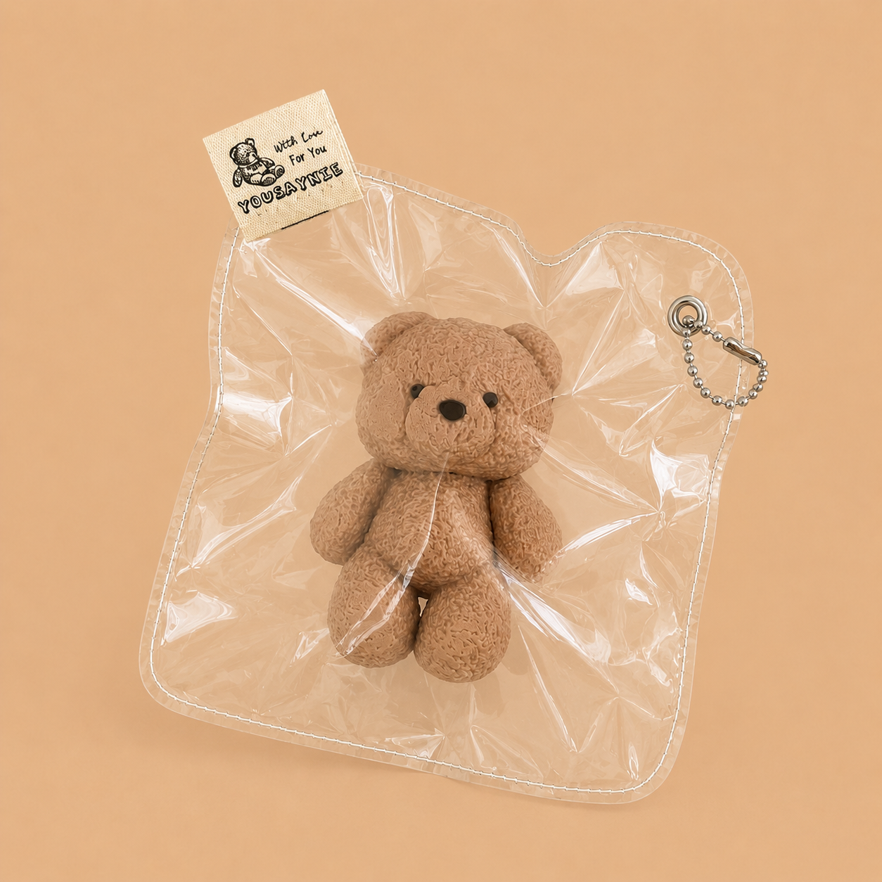Cuddly Brown Teddy Bear Slow-Rise Squishy