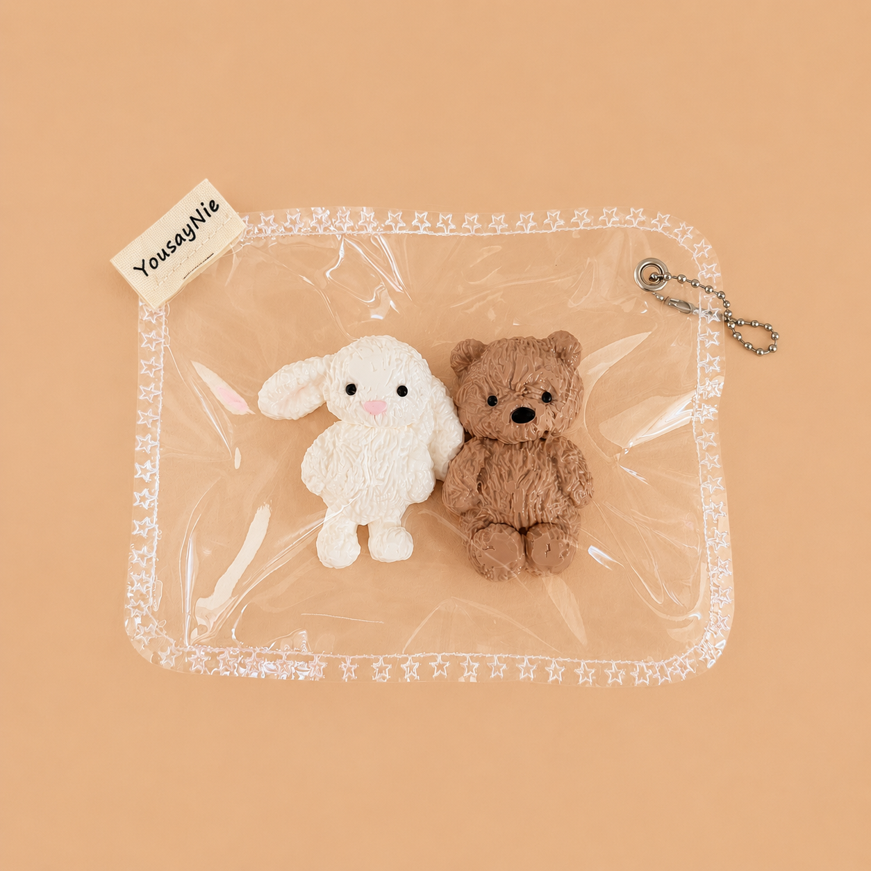 Fluffy Bunny & Teddy Bear Slow-Rise Squishy