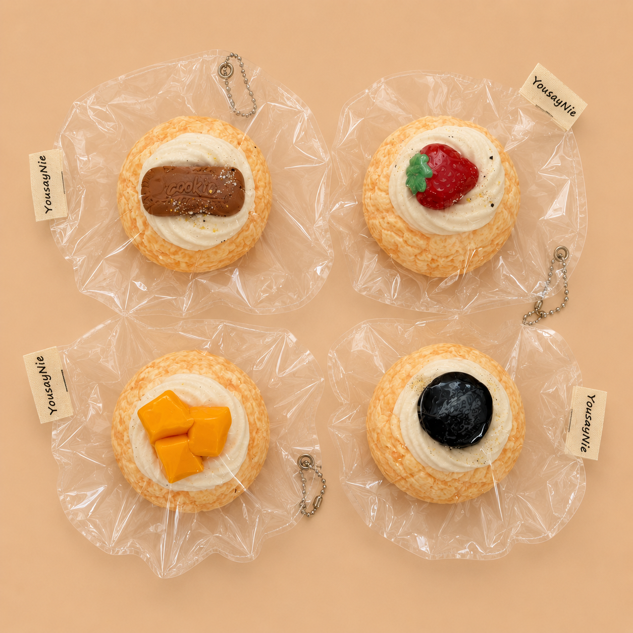 Assorted Cream Puff Slow-Rise Squishy