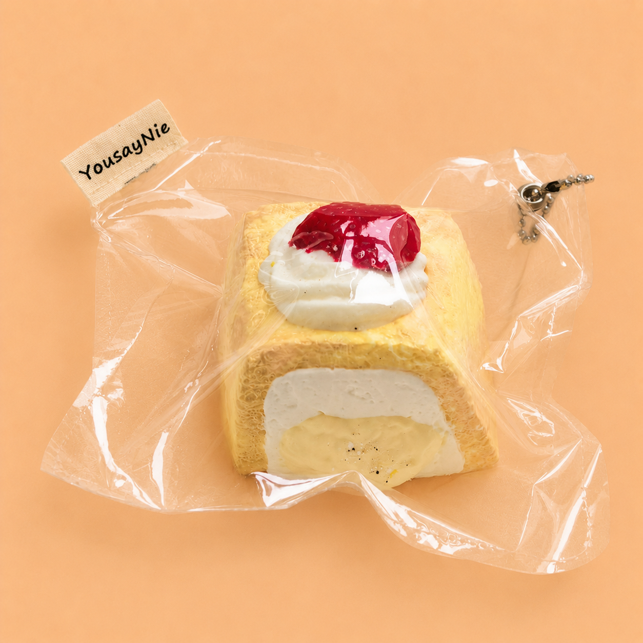 trawberry Lava Roll Cake Slow-Rise Taba Squishy
