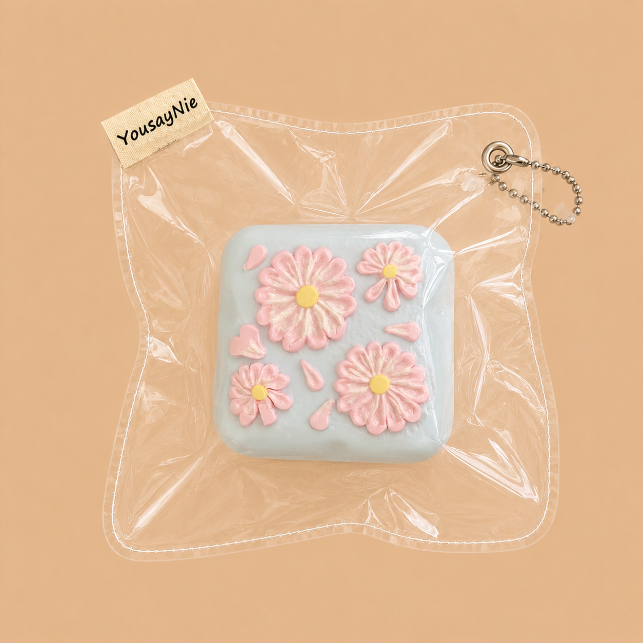 Pastel Blue Daisy Block Slow-Rise Squishy