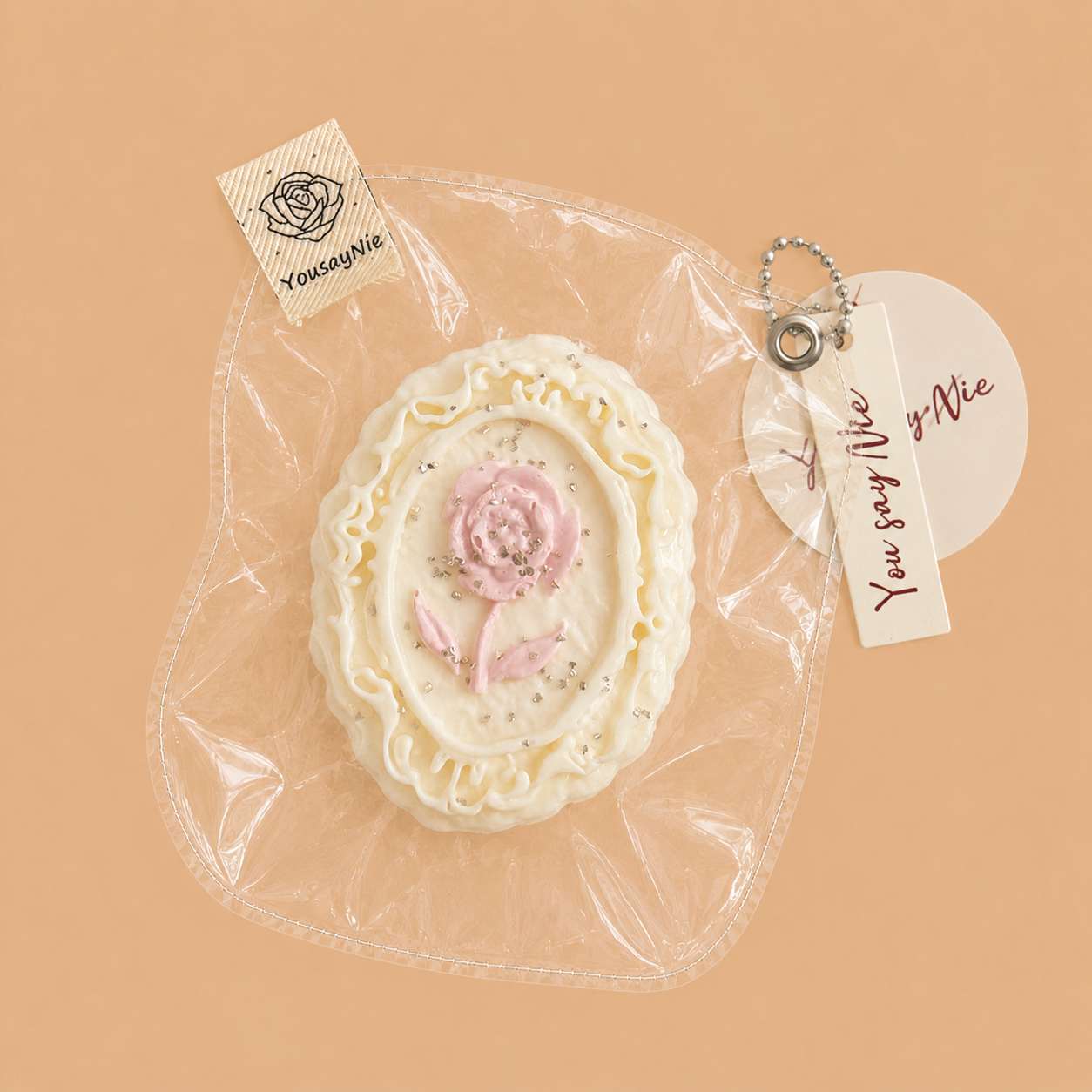 Vintage Rose Cake Slow-Rise Squishy