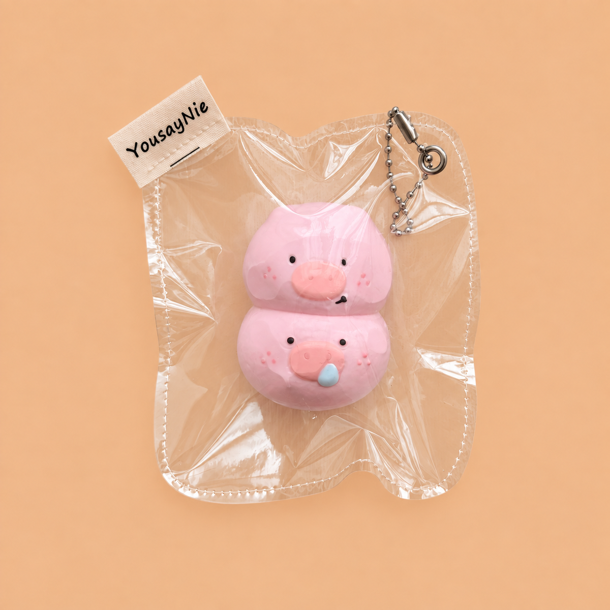 Adorable Stacked Double Pig Squishy