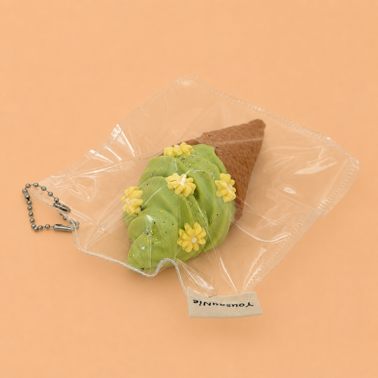 Matcha Flower Ice Cream Cone Slow-Rise Squishy