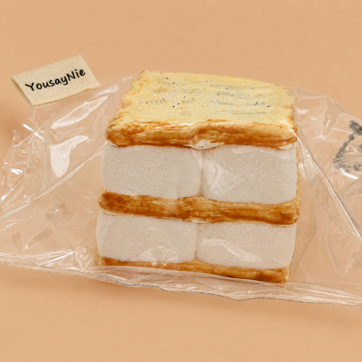 Salted Nougat Cracker Stack Slow-Rise Squishy