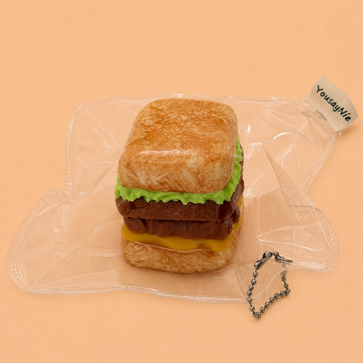 Double Patty Hamburger Slow-Rise Squishy