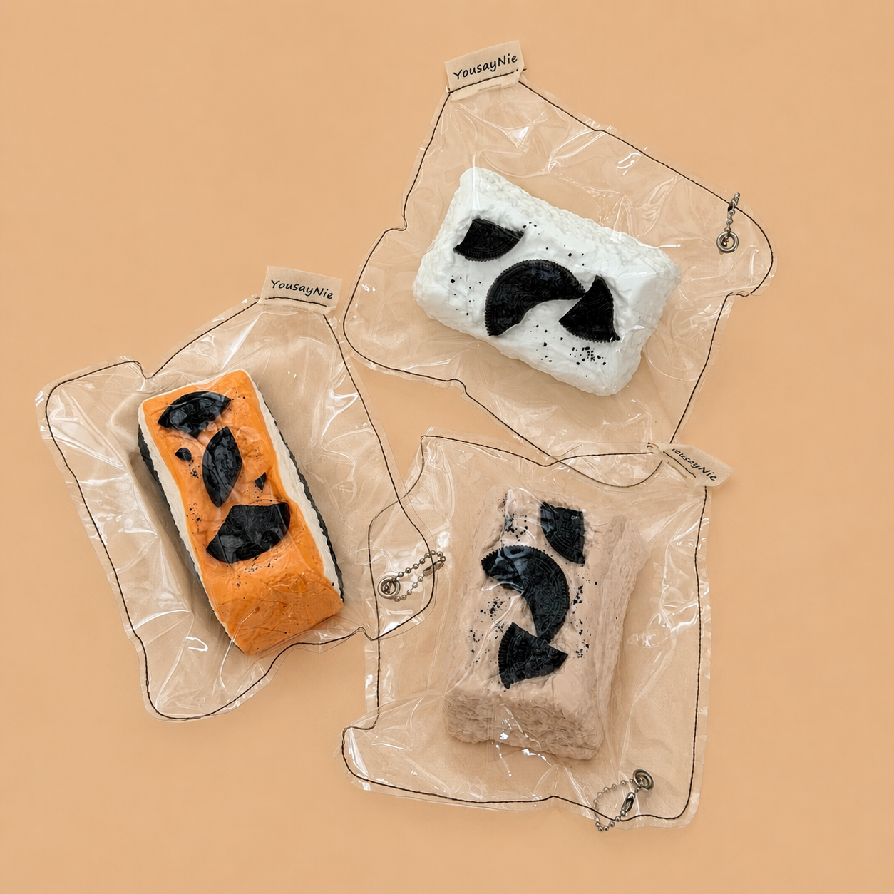 Decadent Dessert Trio Oreo Brick Cake Slow-Rise Squishy