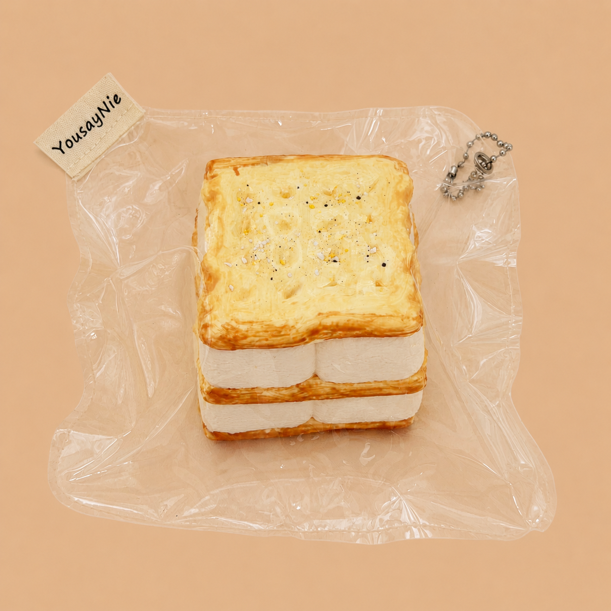 Salted Nougat Cracker Stack Slow-Rise Squishy