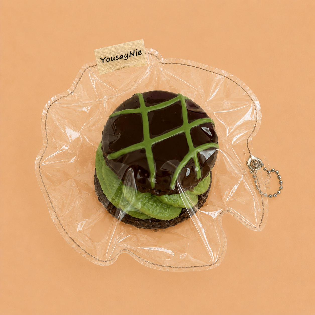 Matcha, Mint & Blueberry Macaron Pie Slow-Rise Squishy