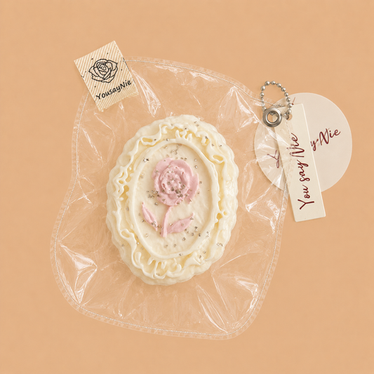 Vintage Rose Cake Slow-Rise Squishy