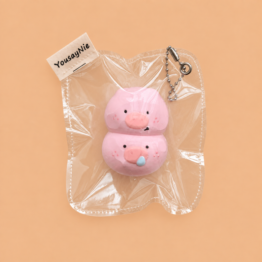 Adorable Stacked Double Pig Squishy
