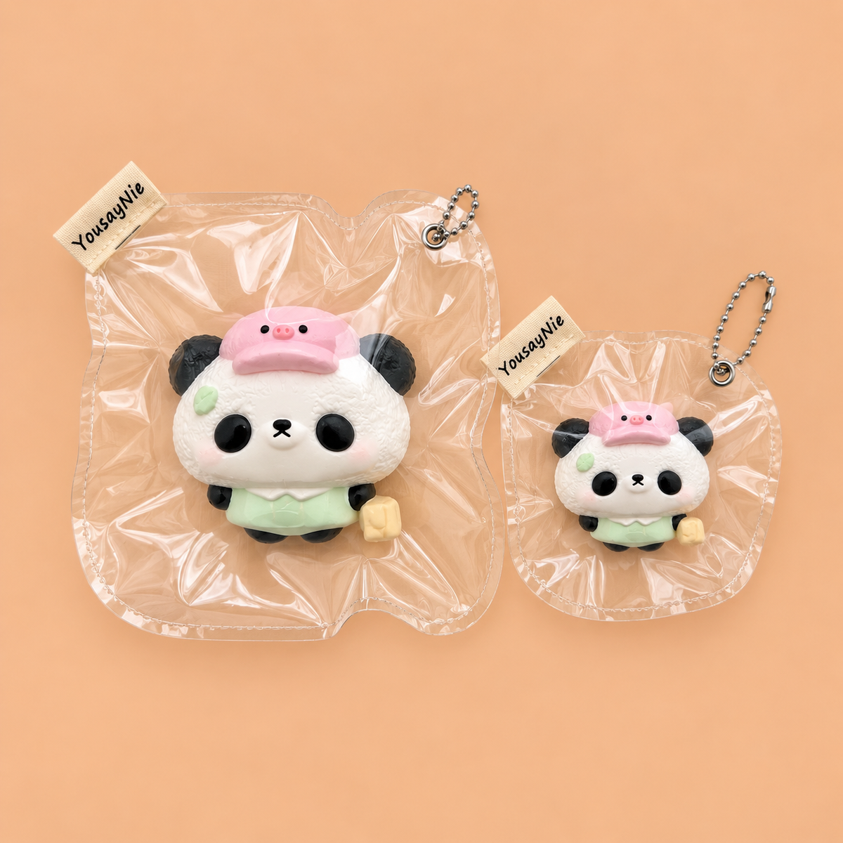 Panda with Pig Cap Slow-rising Squishy