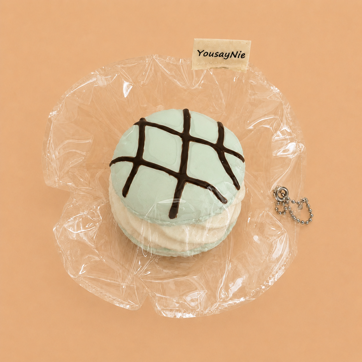 Matcha, Mint & Blueberry Macaron Pie Slow-Rise Squishy