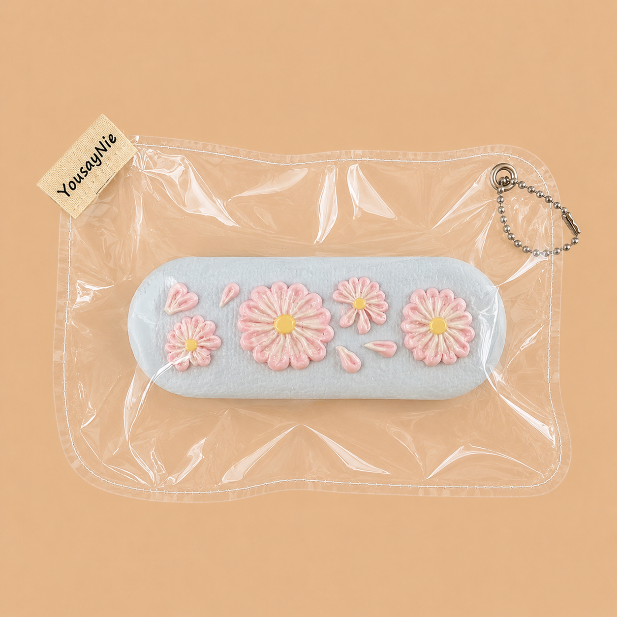 Pastel Blue Daisy Block Slow-Rise Squishy