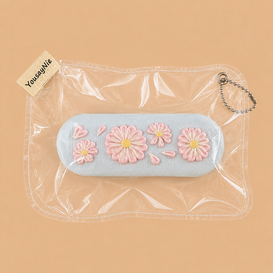 Pastel Blue Daisy Block Slow-Rise Squishy