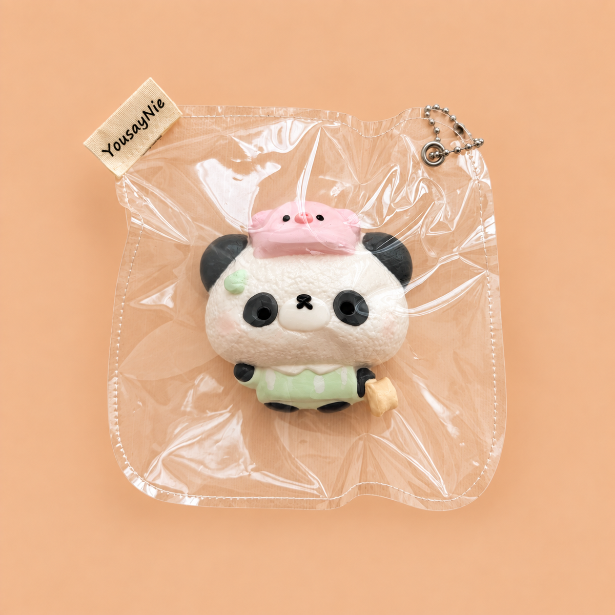 Panda with Pig Cap Slow-rising Squishy