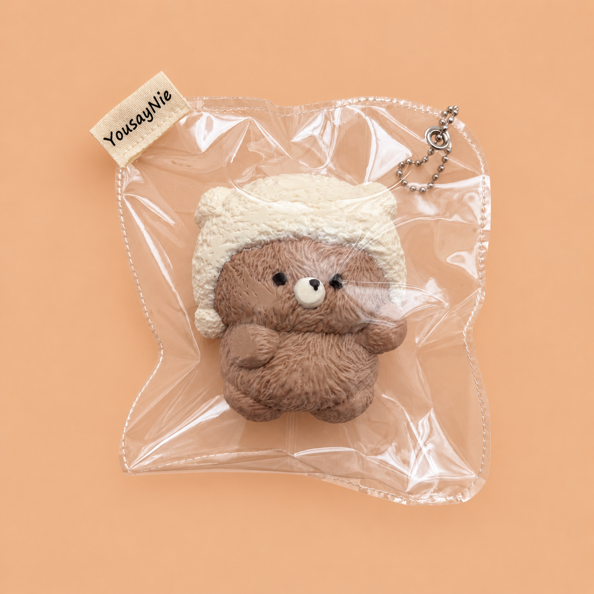 Cozy Knitted Hat Bear Slow-rising Squishy