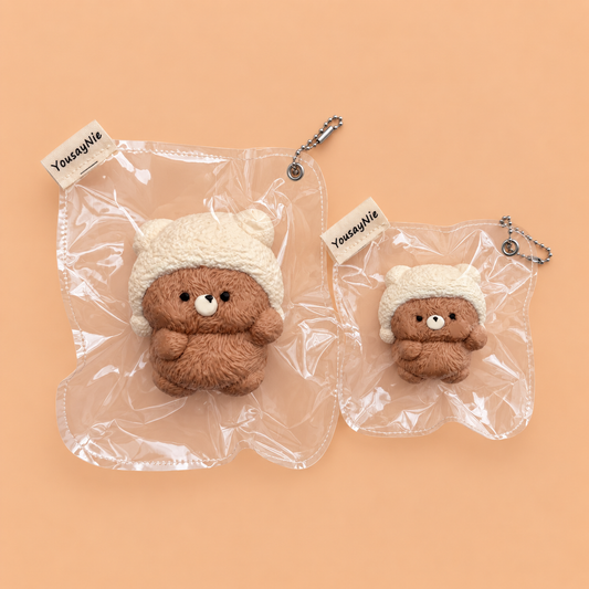 Cozy Knitted Hat Bear Slow-rising Squishy
